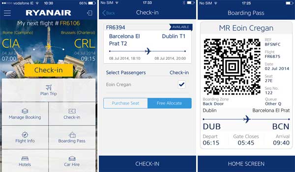 Ryanair Launches New App And Mobile Boarding Pass