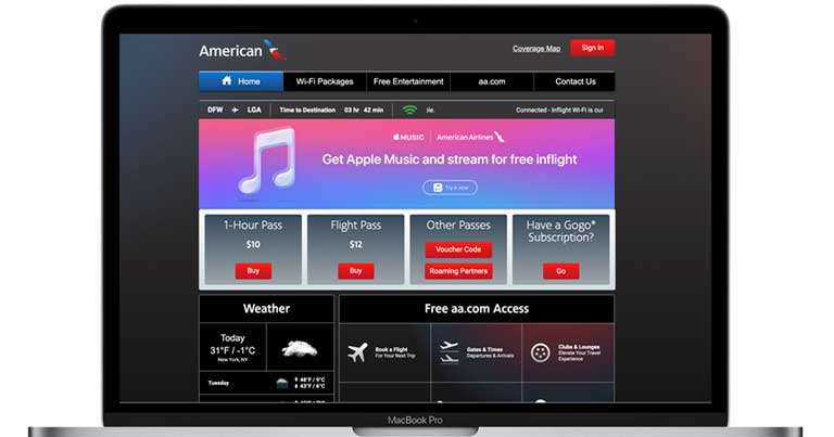 American Airlines becomes first to offer free Music access