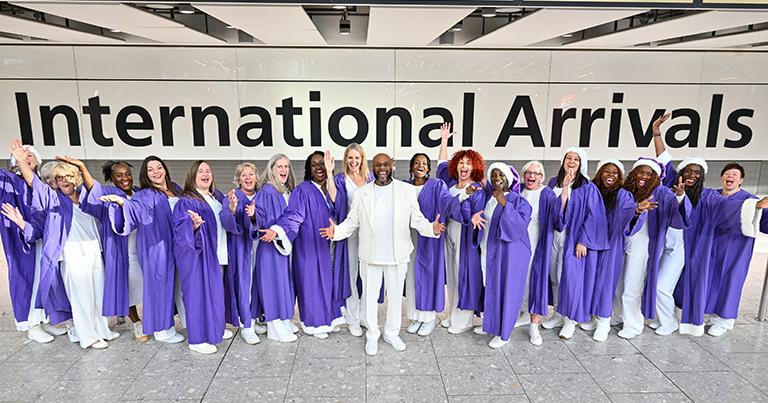 Heathrow choir “spreading festive cheer and giving a warm, heartfelt welcome to travellers from around the world”