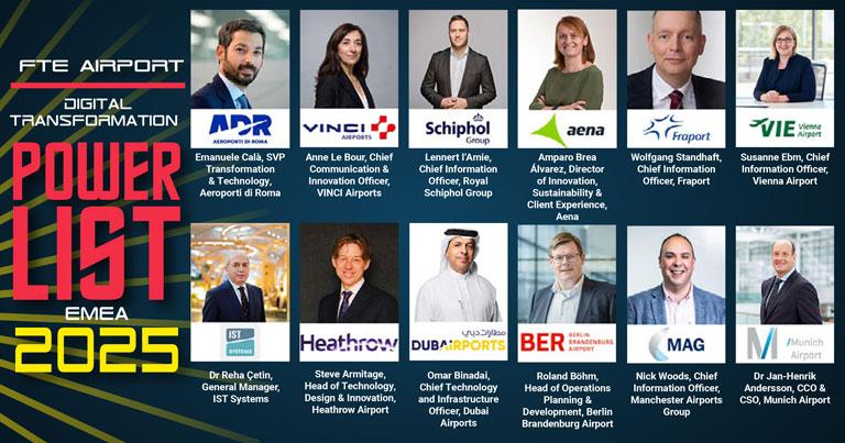 ADR, VINCI, AMS, FRA, IST, DXB & more among FTE Airport Digital Transformation Power List EMEA 2025